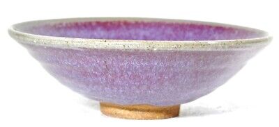 Vintage Japanese Tea ceremony tool  Handmade Purple glaze tea bowl HKT