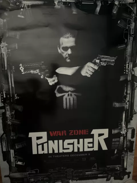 PUNISHER WAR ZONE -Original Movie Poster Rare DS Near MINT Final. MARVEL 27x40 6