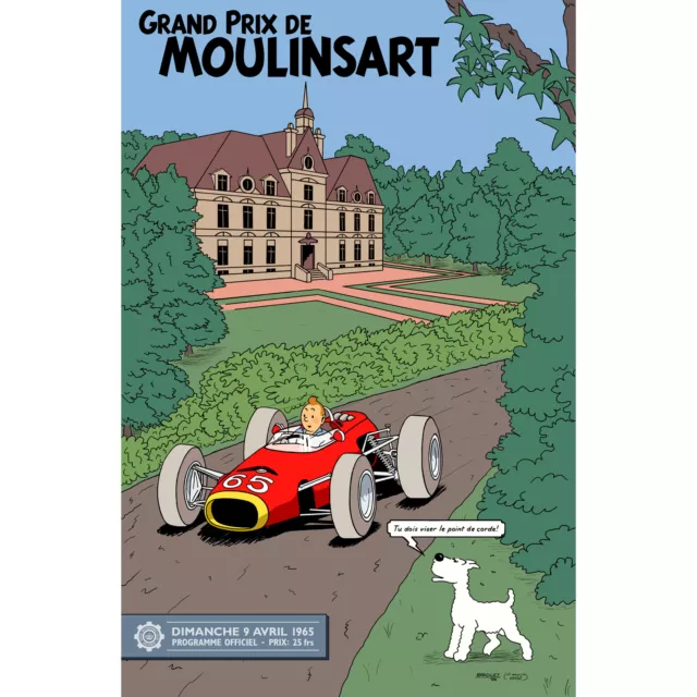 Grand Prix de Moulinsart 1965 France Motor Sport Car Huge Wall Art Poster Print