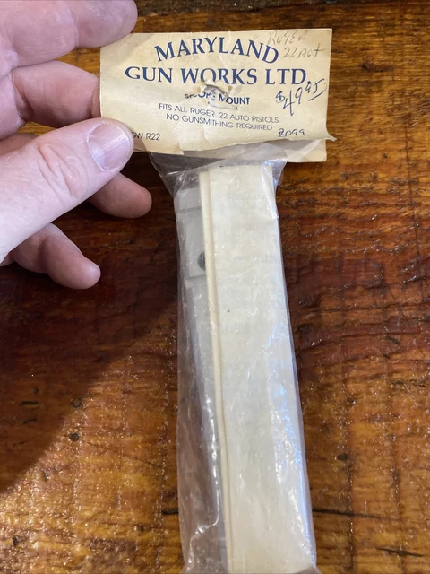 VINTAGE MARYLAND GUNWORKS Scope Mount For Ruger Semi-Auto Pistol Models