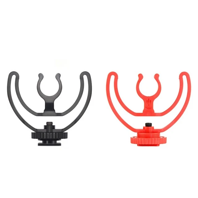 1pcs Universal Microphone Holder Cold Shoe Mount Plastic Microphone Adapter Shot