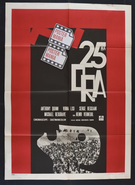Manifesto La 25 Heure Anthony Quinn Virna Lisi Henry Verneuil M385