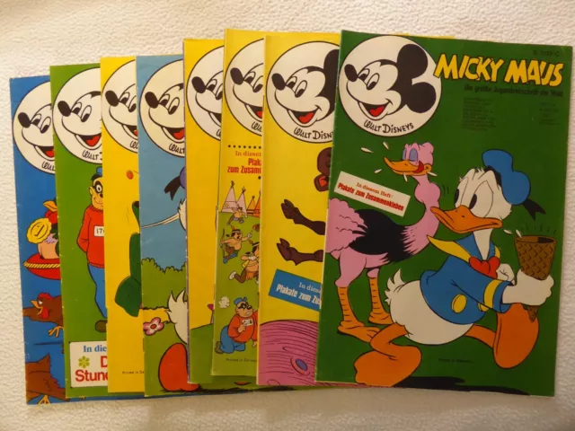 Ehapa Verlag Micky Maus 1971 Jahrgang 8 Hefte in gutem Zustand