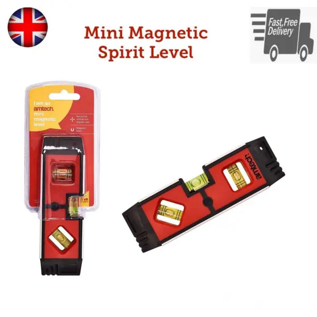 6" Mini Magnetic Spirit Level Carpenters Levelling Measure Angles Pocket Level