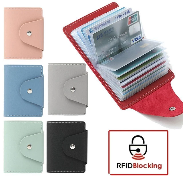 Porta Carte Di Credito In Pelle - 26 Slot, 10 Colori, Per Donna E Uomo - Foto 12