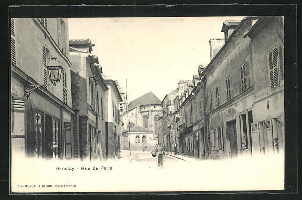 CPA Groslay, Rue de Paris, street view 1904