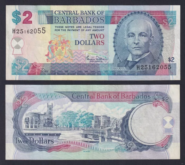 Barbados 2 Dollars 2000 P 60 BB / VF C-08