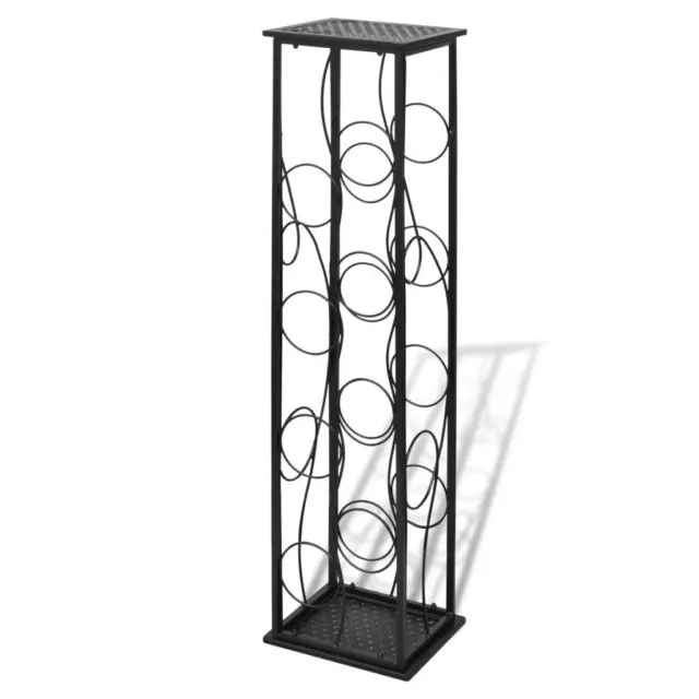 Metal Wine Storage Rack 8 Bottle Holder Classic Floor Standing Display Cabinet 2