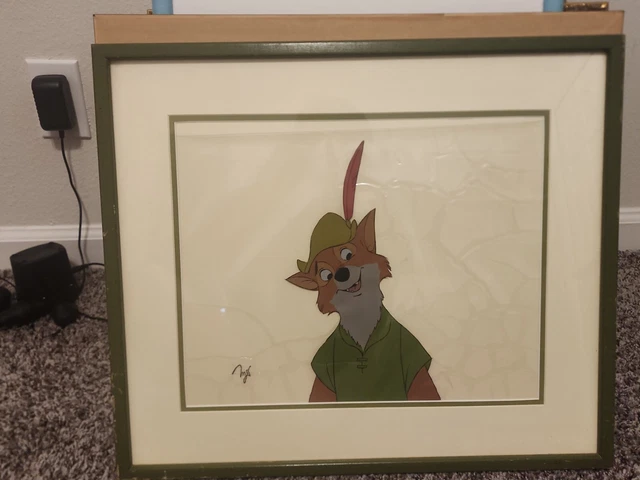 RARE WALT DISNEY Robin Hood Original Animation Cel One Of One Art ...
