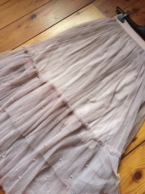 Gonna Nuova Mai Indossata Tulle Rosa Con Perline