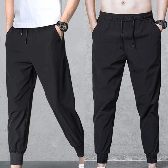 Pantaloni Sportivi Cordini Pantaloni Cordino Nero Cargo Cordino Moda Uomo Pantal