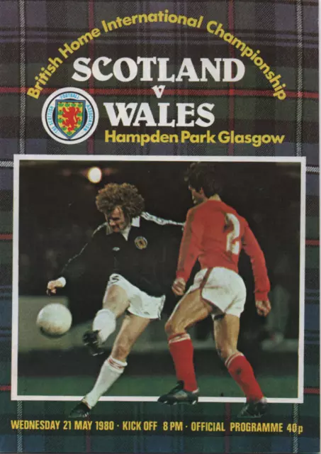 Scotland v Wales 1980 British Home International Top-quality Free UK shipping