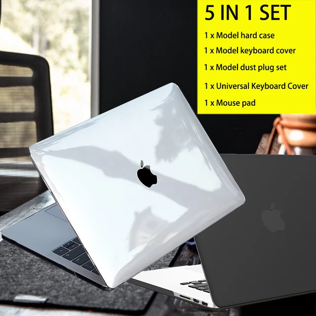5IN1 SET FOR MacBook Air Pro Case+Keyboard Cover+Plug 13"14"15" Inch
