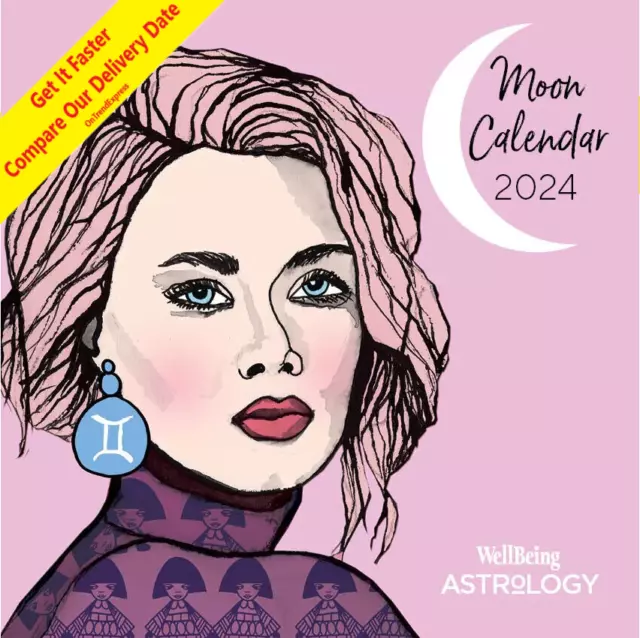 2024 CALENDAR WELLBEING Astrology Moon Square Wall By Paper Pocket 30cm