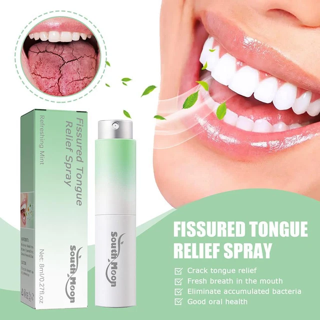 Spray de alivio de lengua fisurada, ambientador spray para mujeres hombres MEJOR