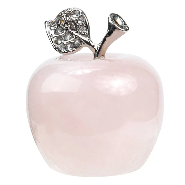 Elegante adorno de frutas de Navidad coleccionable manzanas artesanías rosa