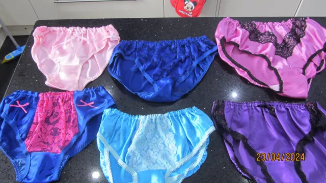 Job Lot 6 Satin  Panties/Knickers Size 22-36 26-40 Inch           No 7