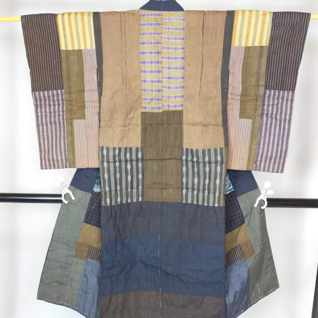 Antique Japanese Kimono Fabric BORO noragi indigo Dyed 1930s 9200