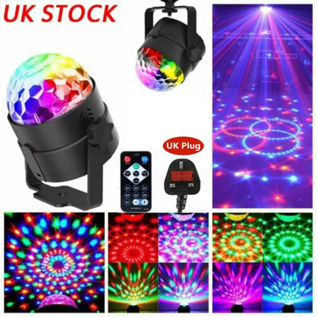 Party Magic Ball Light LED Party Disco RGB Rotating Club DJ Stage Lights +Remote