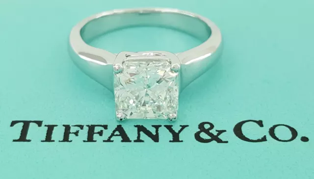 Tiffany & Co Platinum Lucida Diamond Solitaire 1.70 ct Engagement Ring Rtl $43k