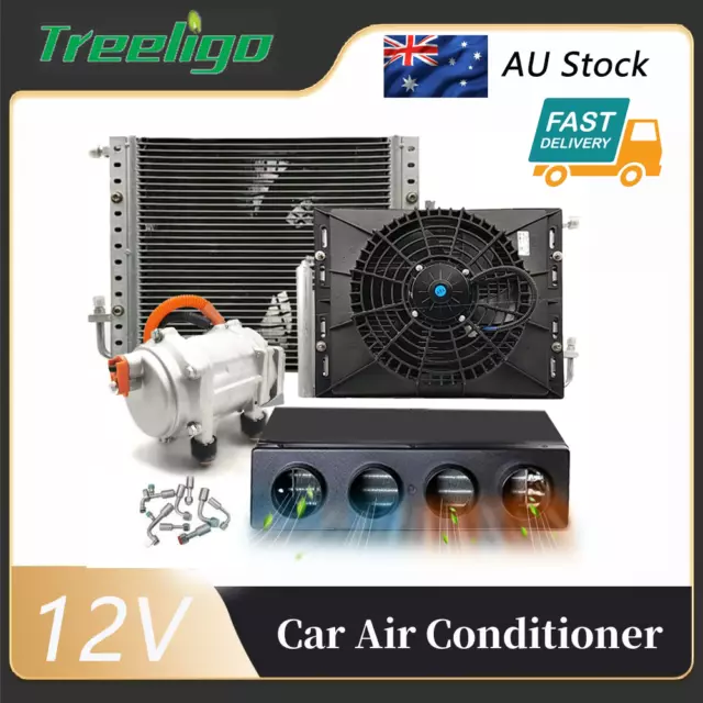 Universal 12V Underdash Air Conditioner KITS Cooling&heating evaporator AC Unit