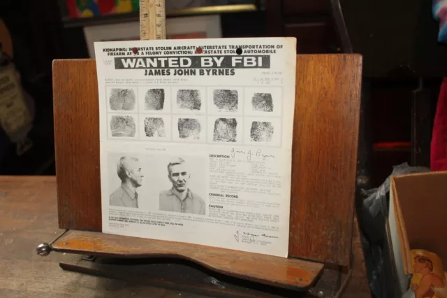 VINTAGE FBI WANTED Poster Dec 22 1969 James John Byrnes 10 Most Wanted ...