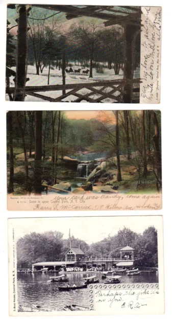 (Lot of 9) Postcards: Central Park, New York City, NY - undivided back