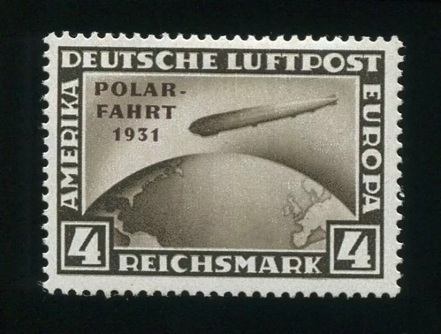 at01) DR Zeppelin Polarfahrt MiNr 458 * ungebraucht einwandfrei