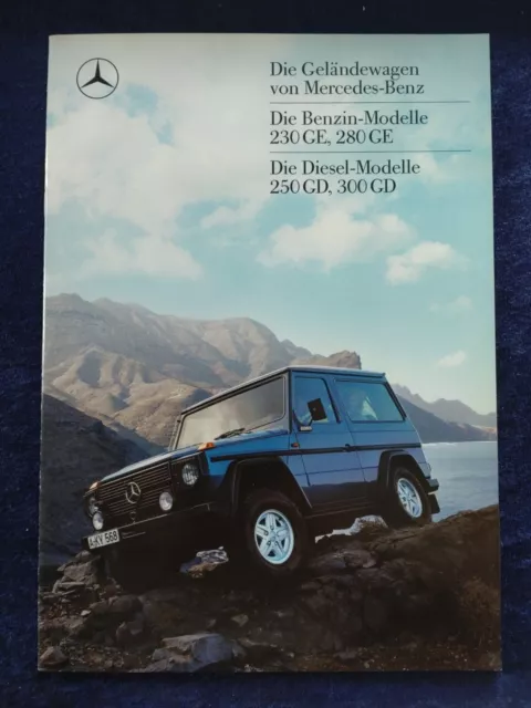 Mercedes G-Klasse 230 280 GE 250 300 GD Prospekt 12.1988