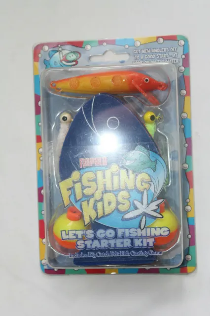 Rapala Lets Go Fishing Kids Tackle Box with Starter Fishing Kit & Cap