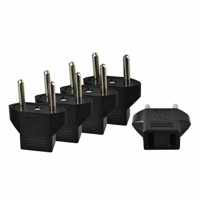 5x US USA To EU Europe EURO AC Power Wall Travel Charger Adapter Converter Z21