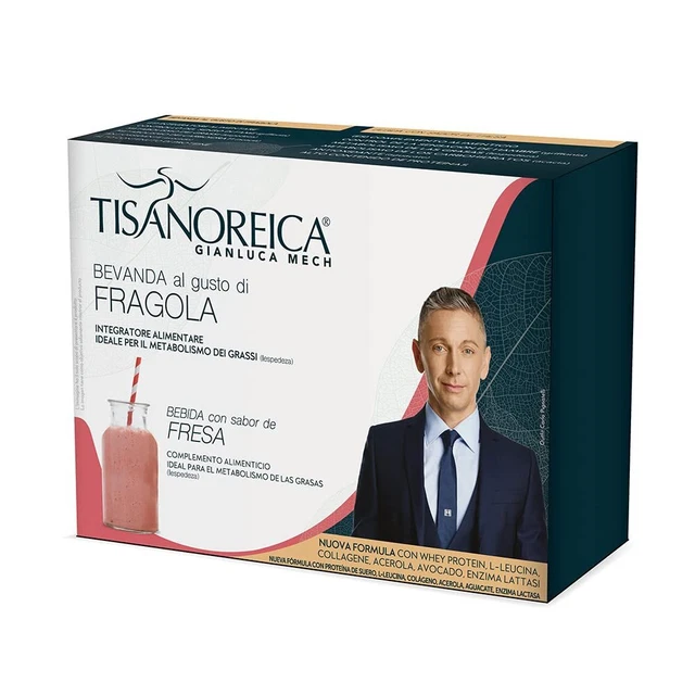 Bevanda energetica proteica gusto fragola Gianluca Mech senza glutine 112g NUOVA 8/23