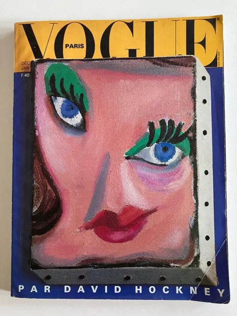 Paris Vogue no. 662 David Hockney Dec85/Jan86 41page insert Celia Birtwell Cover