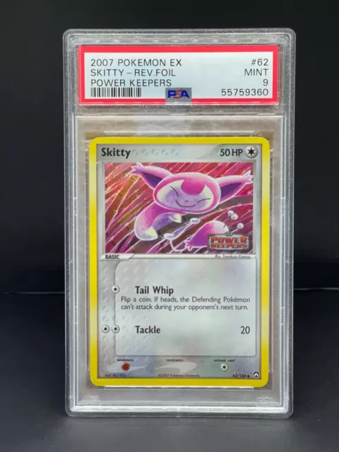 Pokemon Ex Power Keepers Skitty Reverse Holo PSA 9 MINT #62 - Graded Card