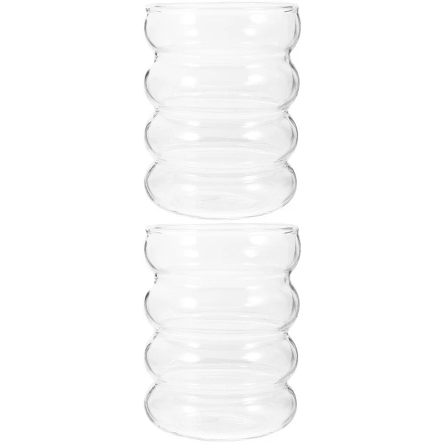 2 Stück langlebige Glas Tasse Wasserbecher Becher Becher Kaffee Tasse Milch