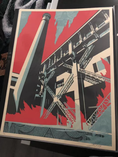 Obey Giant Shepard Fairey Fossil Factory 2017 Signed and Numbered Art Print 