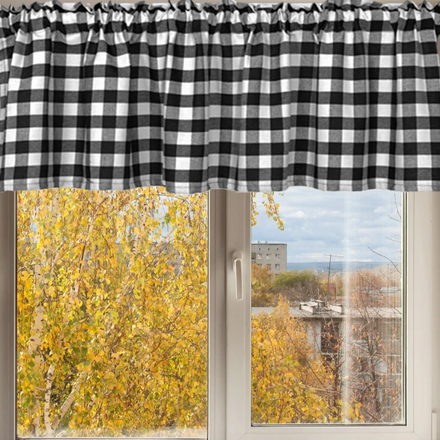 Window Valance Eye-catching Breathable Farmhouse Design Curtain Valance 2 Colors