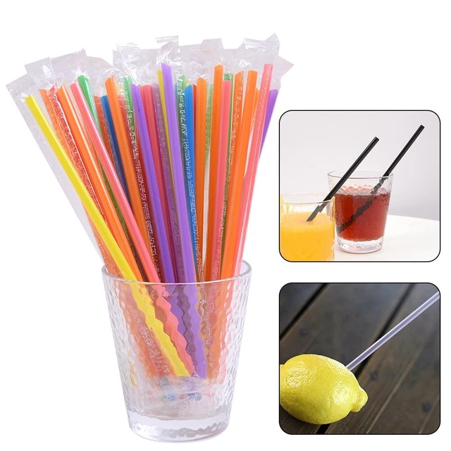 Pajitas de colores de alta calidad vajilla manualidades batido bebida pajitas