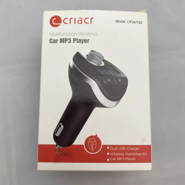 Criacr US-CP24 Bluetooth Wireless Car FM Radio Transmitter - Black 3