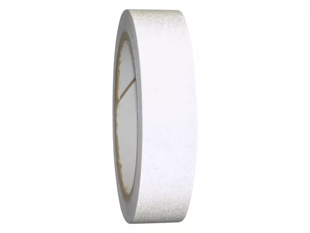 Silver/White Engineer Grade Retro Reflective Pinstripe Tape: 1 in. x 30 ft.