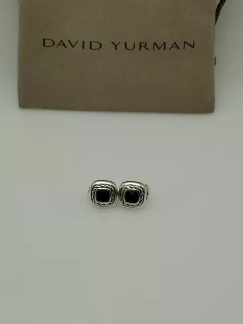 David Yurman Albion Stud Earrings with 5mm Black Onyx in Sterling Silver 925