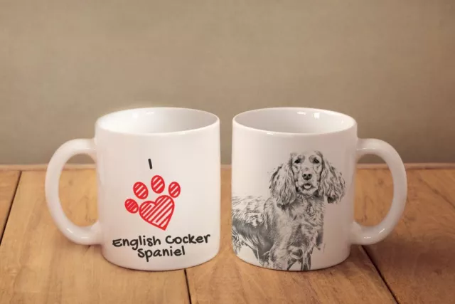 English Cocker Spaniel - ceramic cup, mug "I love", CA