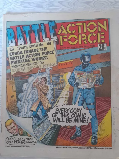 BATTLE ACTION FORCE Comic 10 May 1986 - Johnny Red etc. FREE P+P