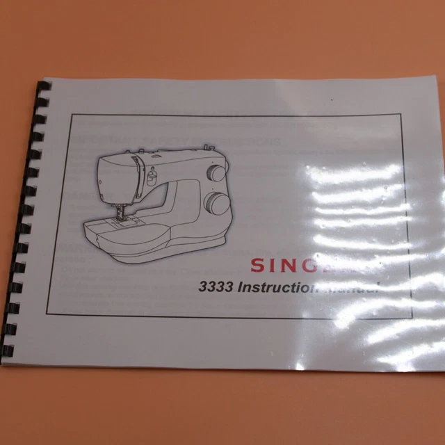 SINGER SEWING MACHINE 3333 Instruction Manual 36 Pages w Clear