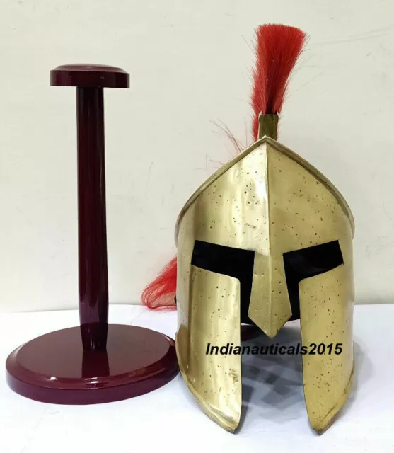 300 Casco espartano Armadura de latón hecha a mano Armadura romana vikinga...