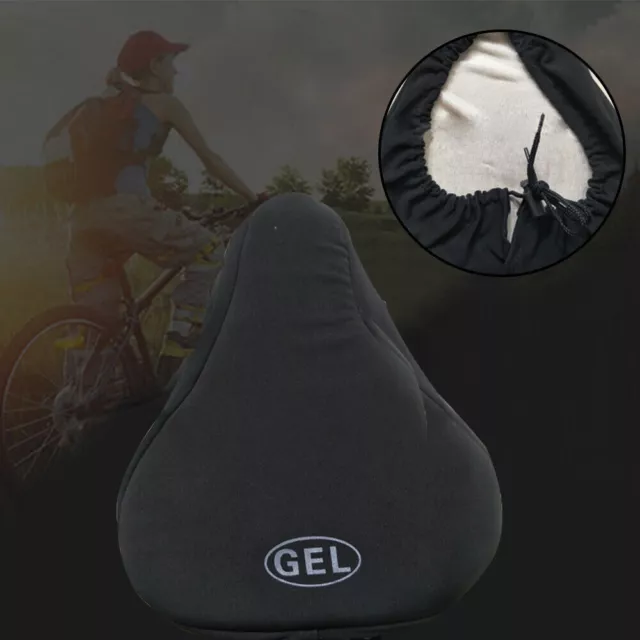 Extra Soft Bike Comfort Gel Pad Comfy Saddle Cushion Seat Cover Bicycle Cycle 2