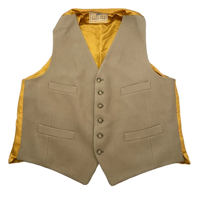 Gurteen Esquire Waistcoat 44” Brown Beige Pure Wool Country Equestrian