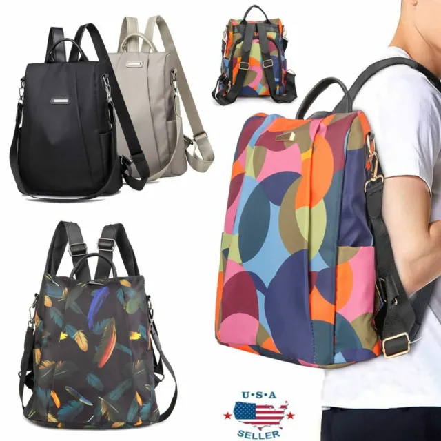 Women Handbag School Backpack Anti-Theft Waterproof Rucksack Travel Shoulder Bag