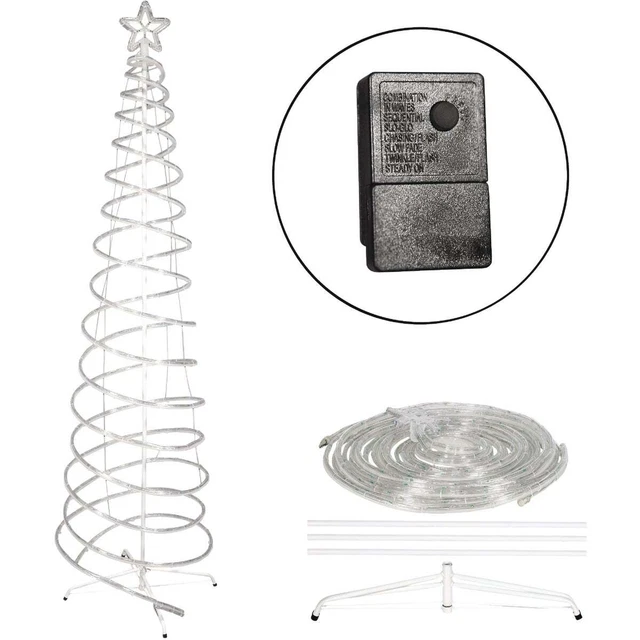 Alpine 91 In. LED Multi-Color Multi-Function Spiral Christmas Tree Lighted