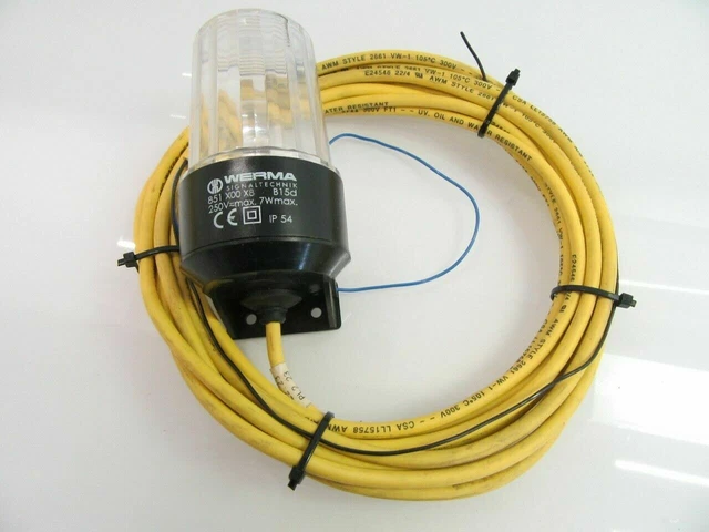 851x00x8 B15D Werma Signaltechnik  Light Beacon 250v=max.7wmax (Used Tested)